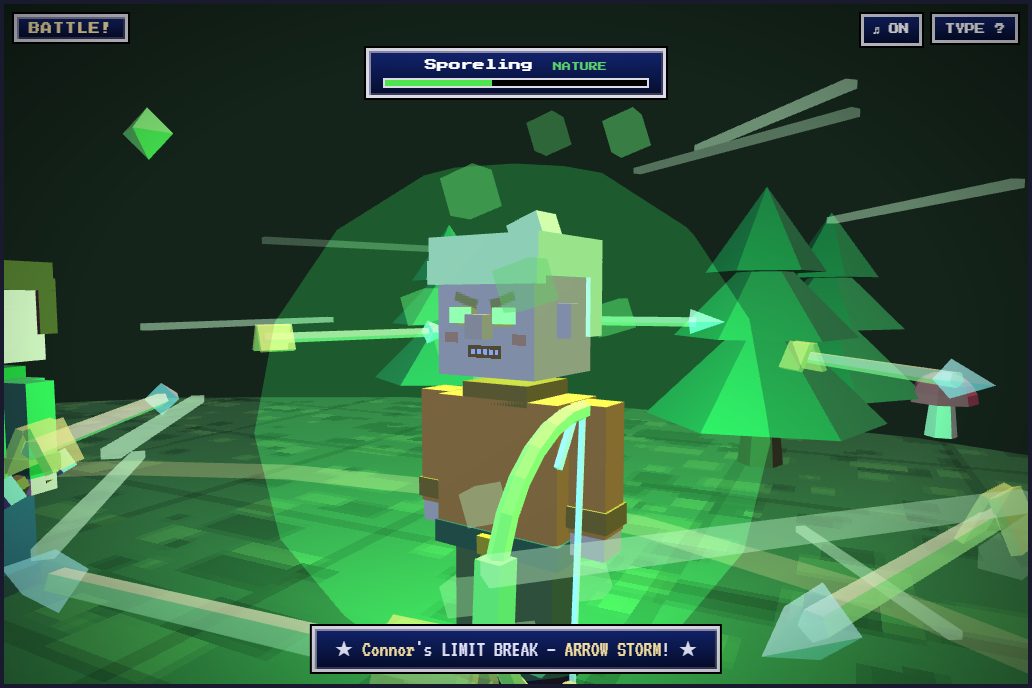 Connor’s limit break, Arrow Storm, filling the screen with arrows